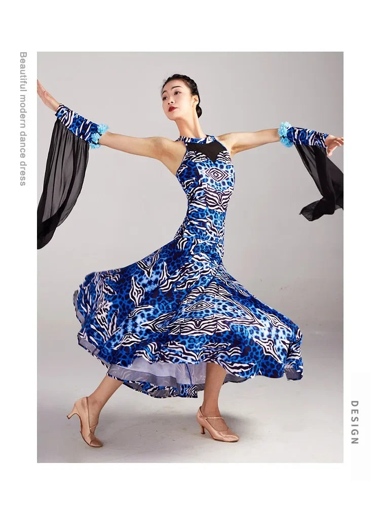 Woman Modern Dance Competition Dress National Standard Dance Big Swing Skirt High end Waltz Dance Skirt New Dress Adult