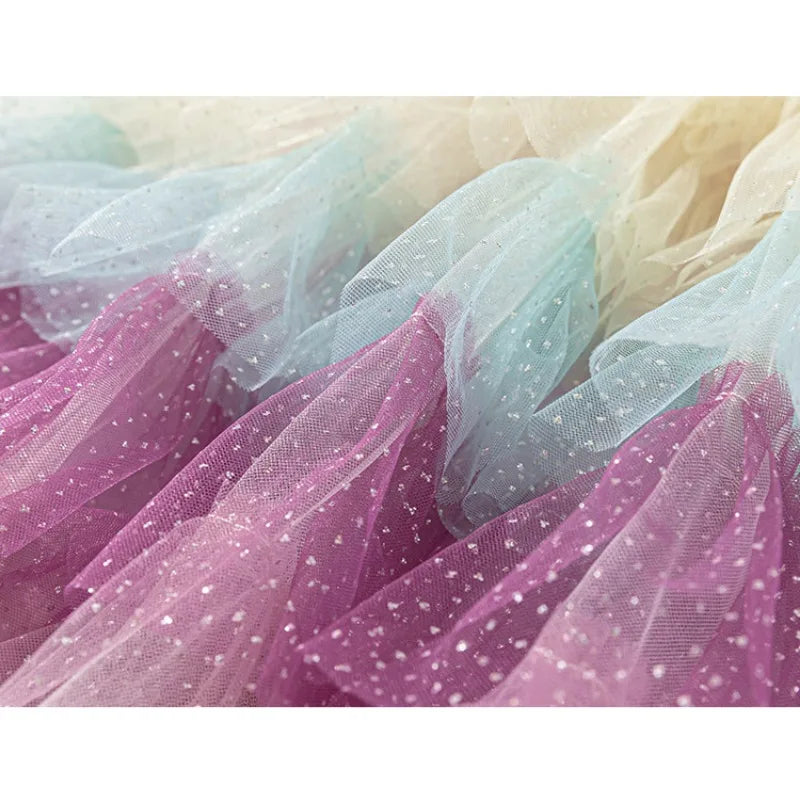 Girls' Princess Dress 2025 Summer New Vest Baby Girl Cake Dress, Children's Beautiful Colorful Clothing