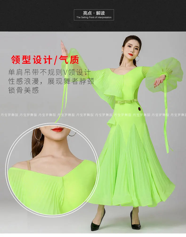 2024 Ballroom Dance Dress New Fashion Dress High-end Women's National Standard Dance Competition Clothing