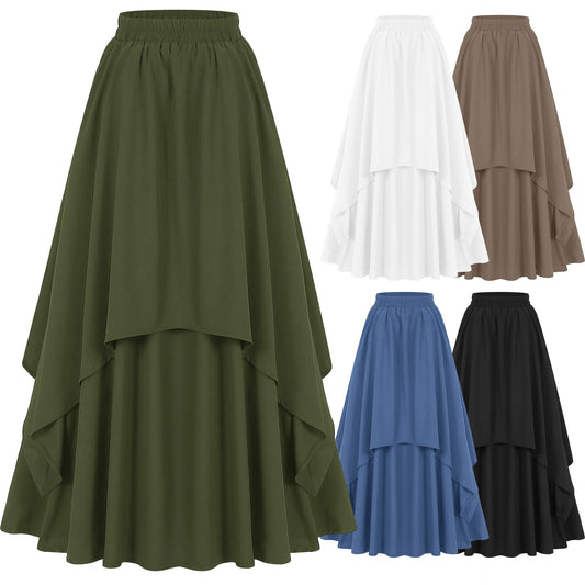 Women's Vintage Gothic Victorian Dress Renaissance Double Dress Ladies Dress Accessories