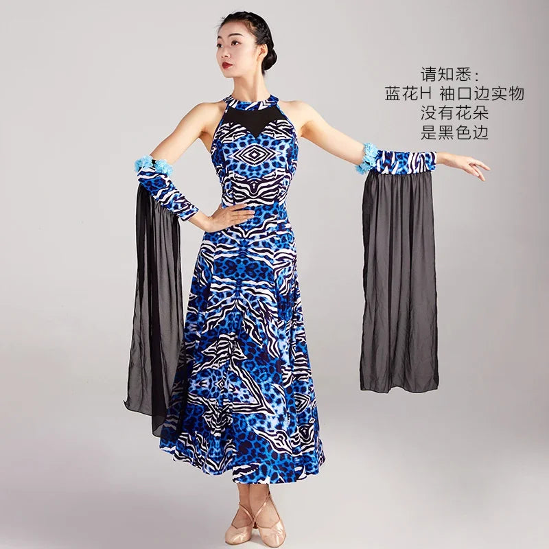 Woman Modern Dance Competition Dress National Standard Dance Big Swing Skirt High end Waltz Dance Skirt New Dress Adult