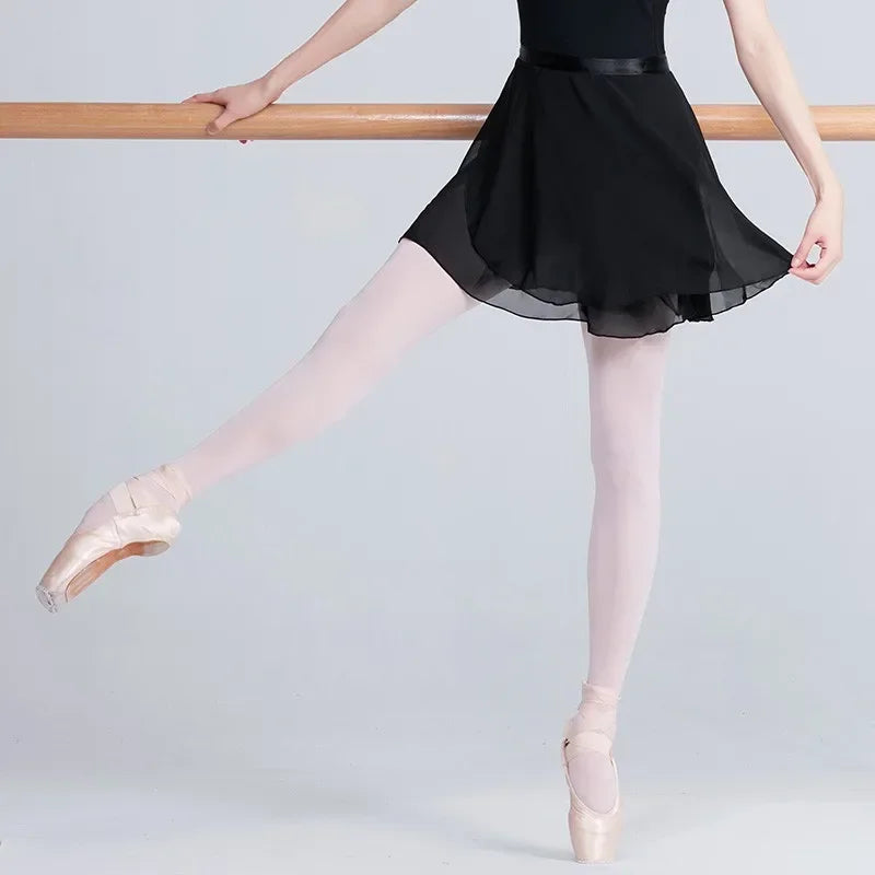 Ballet Dance Skirt Adult Children Chiffon Pure Color Floral Print Practice Leotard Dance Dress Women Ballet Dancing Dress