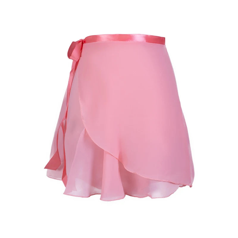 Dance Ballet Skirt for Adult Children Chiffon Pure Color Floral Print Practice  Dance Dress Women Ballet Dress